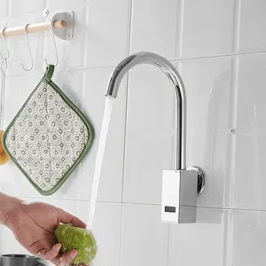 Flg Fabriek Prijs Automatische Sensor Kraan, Non-Touch Warm Koud Water Mixer Badkamer Wastafel Zin Wastafel Kranen