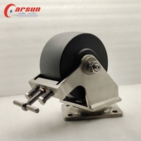 Roues en nylon MC super résistantes Carsun de 6 pouces, roulettes en acier inoxydable, roulettes pivotantes, verrouillage de qualité supérieure, OEM personnalisable