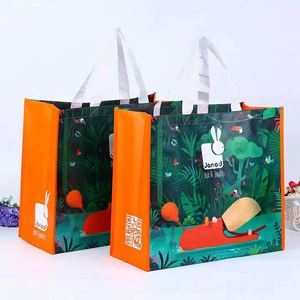 Custom Printed Logo Reusable Fabric Nonwoven Grocery Shopping Tote <b>Bags</b> Gold Gift <b>Bags</b> Customized Non Woven Shopping <b>Bags</b> - Product Image 3