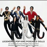 Figurine en peluche articulée Michael Jackson pour cosplay, poupée souple décorative, accessoire de collection, cadeau