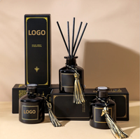Diffuseur à roseaux en verre, flacon d'arôme vide, pot de parfum 50ml 100ml 150ml, logo personnalisé, transparent, luxe, décoration maison, bureau, hôtel, cadeau
