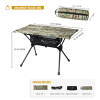 Table de camping pliable en aluminium, légère et enroulable, mobilier d'extérieur pour le camping, la plage et les pique-niques