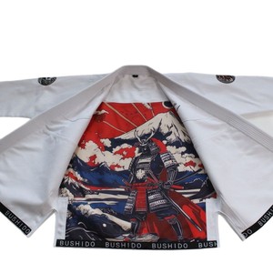 武士道100% コットン柔道Gi大人男性女性子供MMAショートスタイル格闘技ロゴ入り - Product Image 1