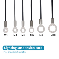 Support de suspension réglable en acier inoxydable pour câble métallique d'avion, fixation au plafond pour luminaires suspendus bidirectionnels sécurisés