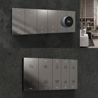 Sistema Inteligente de habitación de hotel personalizado, interruptor zigbee, tuya, WIFI, interruptor inteligente de 8 entradas, panel de 6 interruptores de luz