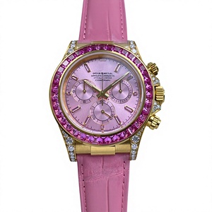 high top quality watch Waterproof 40mm PPM factory 904L steel 4131 movement Chrono Gemstone Pink Diver watch - Product Image 1
