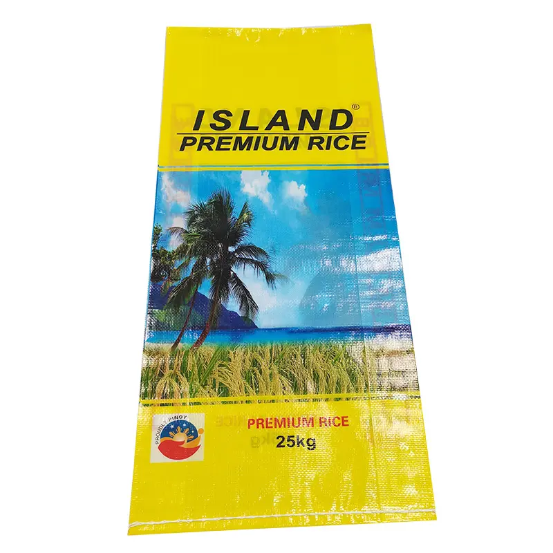 Custom 5 kg10kg 25kg pp tessuto sacco di riso 50kg bopp laminato sacchi per grano di riso