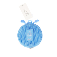 Pochette ronde en maille avec fermeture éclair, sac de rangement en tissu pour écouteurs, cosmétiques, petits accessoires, organisateur de voyage portable