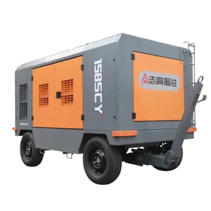 Screw air compressor with four wheels 158SCY-17 17 bar 15m3/min diesel power for water well drill rig