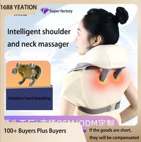 Masajeador de cuello y hombro eléctrico para amasar, masajeador de cuello, chal, masajeador de hombro trapecio con función de compresa caliente temporizada