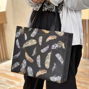 Sacs à main pliables réutilisables personnalisés, sacs de courses, sacs cadeaux en tissu non tissé pour fêtes - Product Image 5