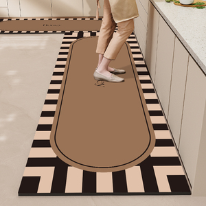 Support abstrait personnalisé 150cm Accessoires Imperméable Anti Fatigue Sol Tapis de cuisine moderne - Product Image 6