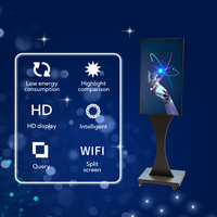 Kiosque publicitaire mobile à écran LCD HD sur pied, avec fonction d'animation et de signalisation numérique de type Wayfinding, compatible SDK