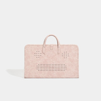 Sac fourre-tout rose pour ordinateur portable avec accent métallique - Sac de bureau fin pour le travail, les trajets quotidiens et les essentiels de voyage