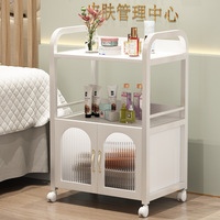 Chariot de rangement à 3 niveaux pour salon de beauté, mobilier moderne avec armoire et roulettes pour clinique de spa et cabinet médical