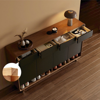 Meuble à chaussures en bois pour entrée et couloir, design multi-niveaux, style moderne et simple, rangement domestique multifonctionnel