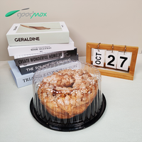 Boîte à gâteau en plastique PET transparent de 9 pouces de haut Emballage de dessert rond jetable avec couvercle en dôme pour fêtes et anniversaires