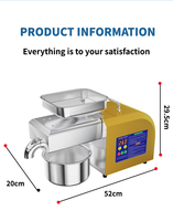Presse à huile commerciale à froid et à chaud, extracteur d'huile électrique multifonctionnel pour arachides, sésame, tournesol, olive
