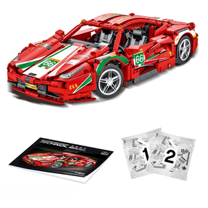 MORK 023002 MOC 1:14 Vitesse Feraried 458 Super Sport Voiture DIY Véhicule Modèle Meilleure Vente Briques Voiture Jouets Blocs de Construction Ensembles - Product Image 6