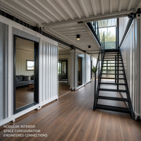 Maison préfabriquée en structure acier, bâtiment résidentiel modulaire, solution de construction de maison à ossature acier sur mesure