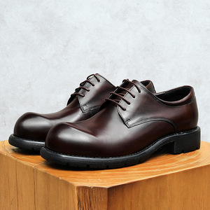 Chaussures Oxford pour hommes britanniques en cuir véritable imperméable, à bout fermé, faites à la main, pour mariage, formelles, décontractées, antidérapantes, avec boucles et sangles - Product Image 5