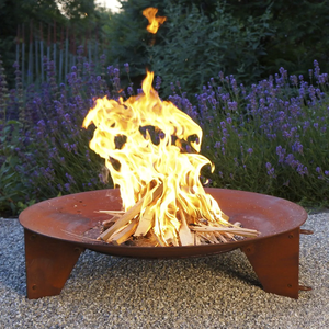 wood burning <b>fire</b> <b>pit</b> <b>fire</b> bowl Propane <b>Fire</b> <b>Pit</b> with Steel Construction Large Metal Hemisphere Camping Wood Stove - Product Image 2