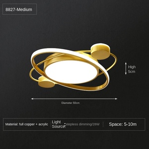 Modern Ultra-Thin <b>LED</b> Ceiling <b>Light</b> Lamp 24W Indoor Adjustable Plafonier for Bedroom Bathroom Round Crystal Body Remote Control - Product Image 2