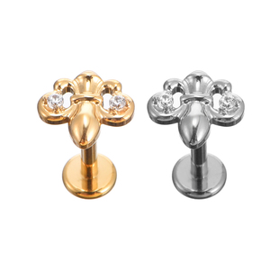 Fuxuan ต่างหูกระดูกอ่อน F136ไทเทเนียมทรงเกลียวประดับต่างหู - Product Image 3