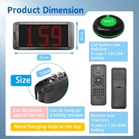 Système de gestion des files d'attente sans fil avec écran LED et 3 boutons de prochain appel pour hôpital, restaurant, banque, café, clinique