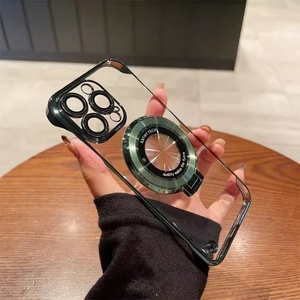 For 16 Pro Max 15 14 13 12 11 Transparent <b>PC</b> Magnetic <b>Wireless</b> Charging Lens Film Protective Cover Mobile Phone case - Product Image 4