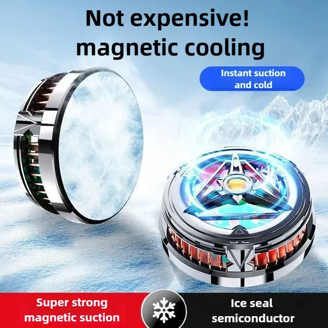 X18 Mobile Phone Semiconductor Magnetic Radiator for Live Broadcast PUBG Game Cooler with RGB Light for IPhone Android Universal