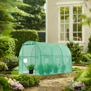 Casa de aro de PVC de túnel de polietileno alto fácilmente ensamblada, invernadero arqueado, casa de plantas de jardín de invierno