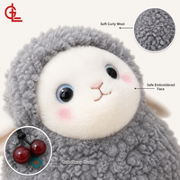 Pluche schaap knuffeldier zacht krullend wollen lammetje schattig kindercadeau 20/30/40cm groothandel OEM op maat
