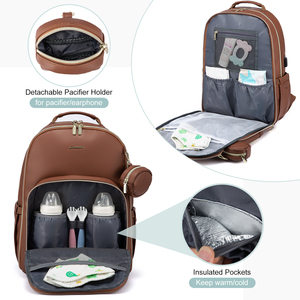 Borsa Mamma-Bambino Trapuntata LOVEVOOK con Fasciatoio e Portaciuccio, Impermeabile, Multifunzione, Organizer per Pannolini da Viaggio, Zaino - Product Image 2