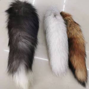 Llavero de Cola de Zorro Auténtica, Cola de Animal Grande y Esponjosa, Pompón para Bolso, Bonito Colgante para Llaves, Regalos, Decoración para Cosplay - Product Image 4