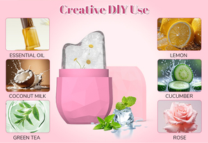 Bán buôn chăm sóc da làm mát công cụ massage tùy chỉnh màu sắc bên món quà Silicone gua SHA hình dạng băng đa chức năng Kim Cương mặt băng - Product Image 6