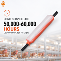 Lampe LED longue durée pour cage à poulets 1,8W, 50 000 à 60 000 heures, pour l'éclairage des élevages multi-niveaux et une réduction de la charge de maintenance