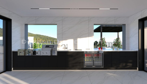 2025 Dorene durevole a forma di colore nero opaco in alluminio metallo Commerical cucina all'aperto <span class=keywords><strong>con</strong></span> Grill Pizza <span class=keywords><strong>forno</strong></span> piastra - Product Image 3
