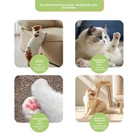 Griffoir pour chat en carton extra large à bords larges, avec nid intégré, résistant à l'usure et aux griffures, en carton, Noël