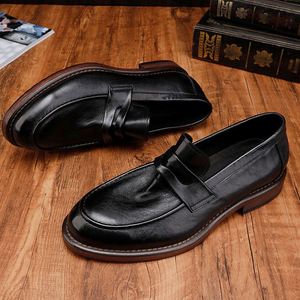 Chaussures habillées pour hommes de haute qualité - Chaussures de bureau en cuir véritable pour mariage - Style Oxford - Product Image 5