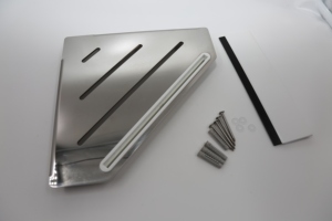 Estante de esquina de pared duradero pulido con espejo de acero inoxidable de diseño moderno superventas para baño de Ducha - Product Image 3