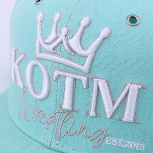 Logo brodé 3D personnalisé de couleur <span class=keywords><strong>verte</strong></span> Chapeau à bord plat en daim Street Style Hip-Pop 6 Panel <span class=keywords><strong>Snapback</strong></span> - Product Image 6
