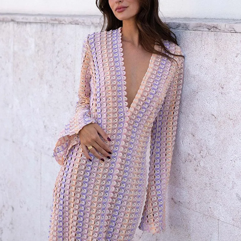 Vestido elegante de manga bufante roxa para mulheres, vestidos longos maxi personalizados primavera novos, peça única