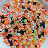 1000g DIY kerajinan Slime Sprinkles oranye es krim kerucut bintang berlian imitasi campuran polimer tanah liat Sprinkles irisan