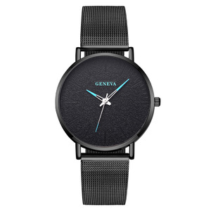 Reloj de Cuarzo para Hombre Geneva con Correa Milanesa Azul, Ecológico y de Moda, Personalizable con Puntero, el Más Vendido en Comercio Exterior - Product Image 1