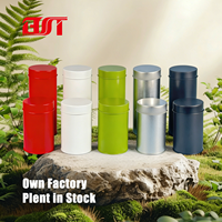 Boîte de conserve cylindrique en métal de qualité alimentaire imprimée sur mesure avec capuchon pour emballage de thé, café, bonbons et biscuits Matcha
