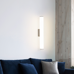 Minimalist LED Wall Lamp White Cylindrical Shade Aluminum Alloy Body Warm White Light Bathroom Vanity <b>Mirror</b> Light Wall-Mounted - Product Image 6