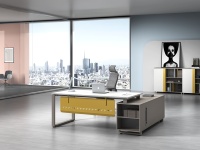 Bureau de direction moderne commercial, anti-corrosion, grande taille, table de direction pour bureau, structure en métal, table de bureau