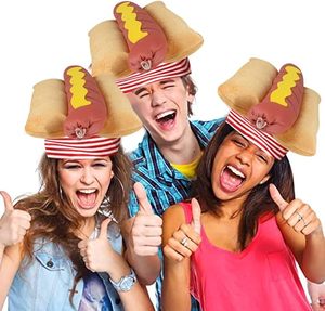 Divertido Sombrero de Perrito Caliente, Sombrero de Perrito Caliente de Comida Rápida, Sombrero de Disfraz de Felpa Suave, Accesorio para Fiesta de Pizza - Product Image 3