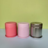 Boîtes rondes en métal personnalisées de 60*68 mm, hermétiques, pour 80 g de matcha, café et thé, emballage mini de 50 g avec bouchons et couvercles intérieurs